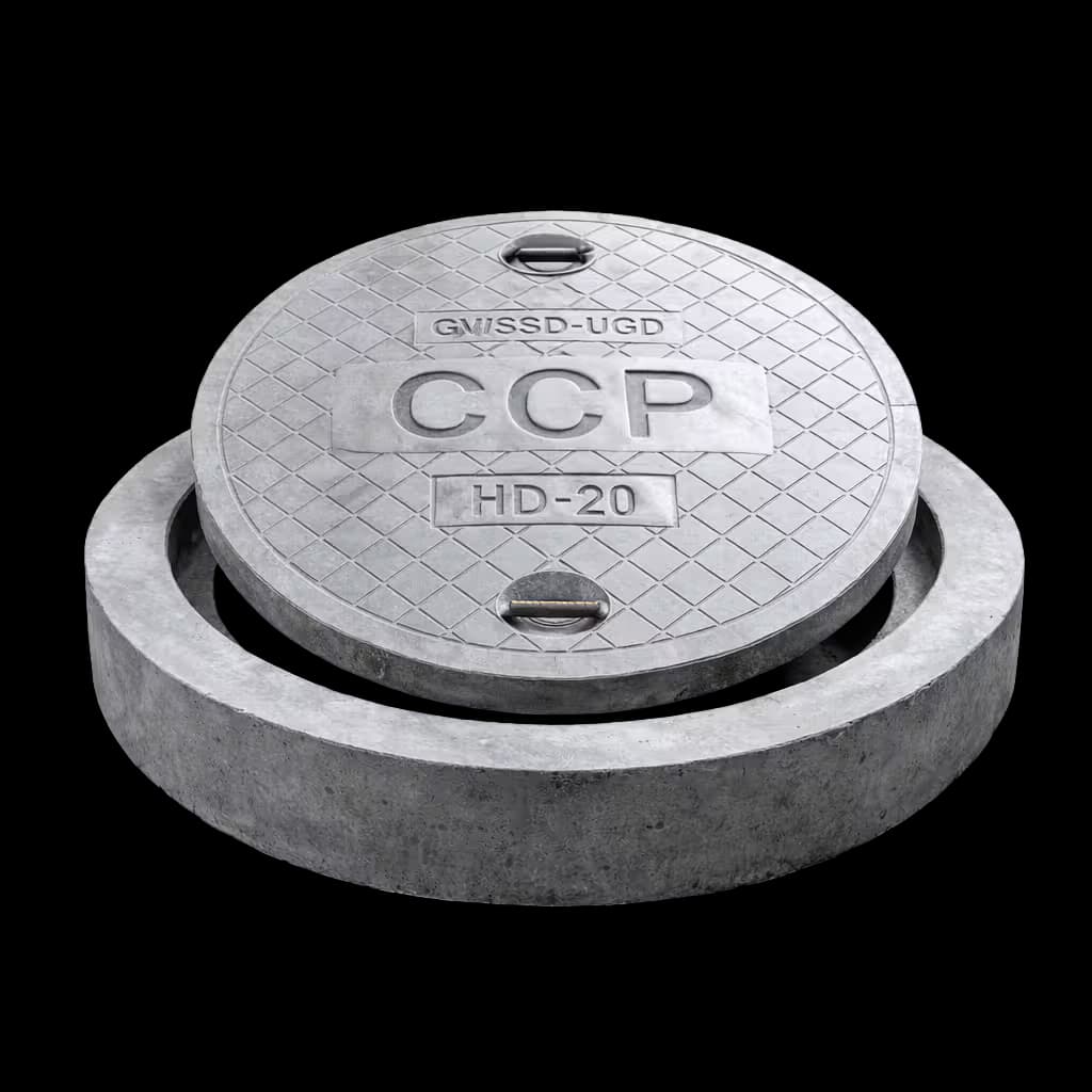 RCC Round Manhole Cover - RCC precast product by Chamunda Cement Products, Jamnagar, Gujarat