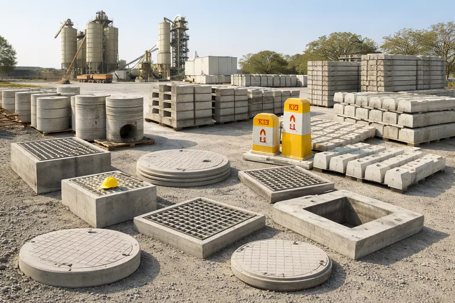 Chamunda Cement Products precast manufacturing facility in Jamnagar